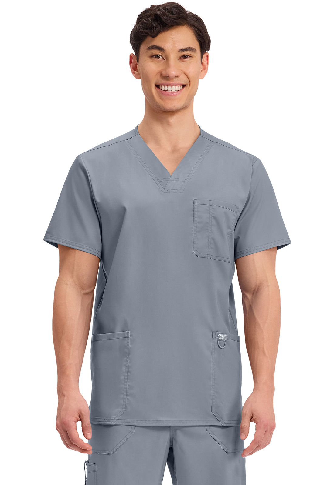 Cherokee Workwear Heren T-shirt met V-hals met moderne pasvorm en ID-lus WWE670