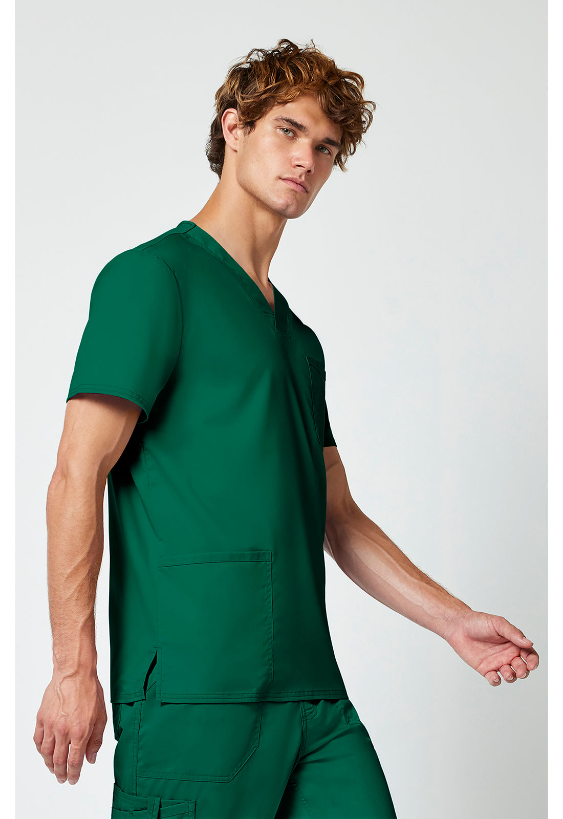 Cherokee Workwear Heren T-shirt met V-hals met moderne pasvorm en ID-lus WWE670