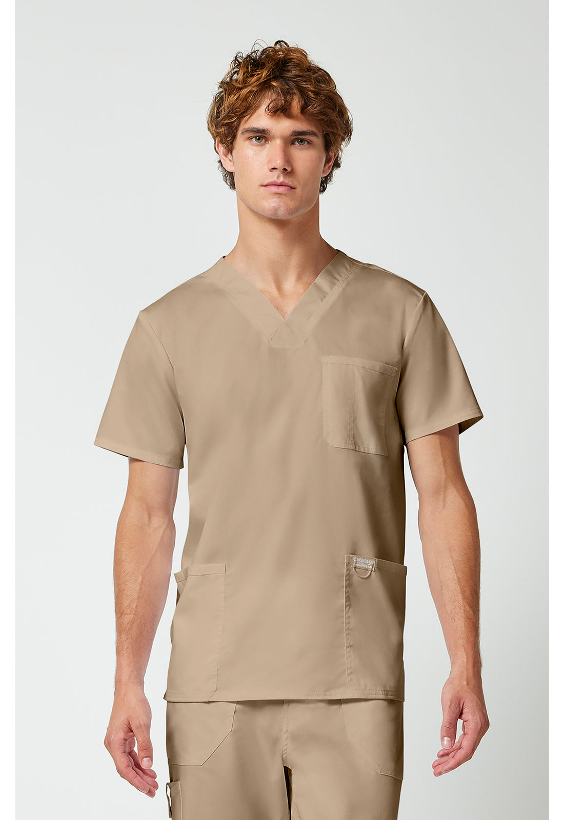 Cherokee Workwear Heren T-shirt met V-hals met moderne pasvorm en ID-lus WWE670