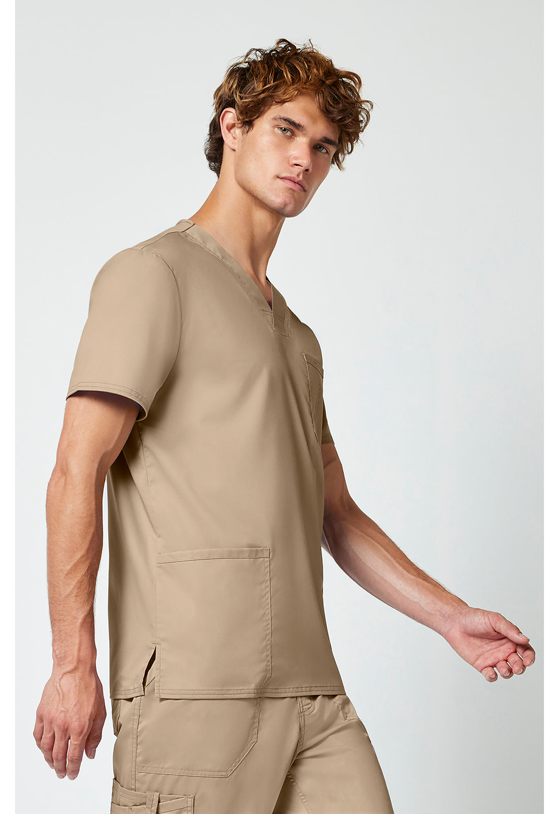 Cherokee Workwear Heren T-shirt met V-hals met moderne pasvorm en ID-lus WWE670