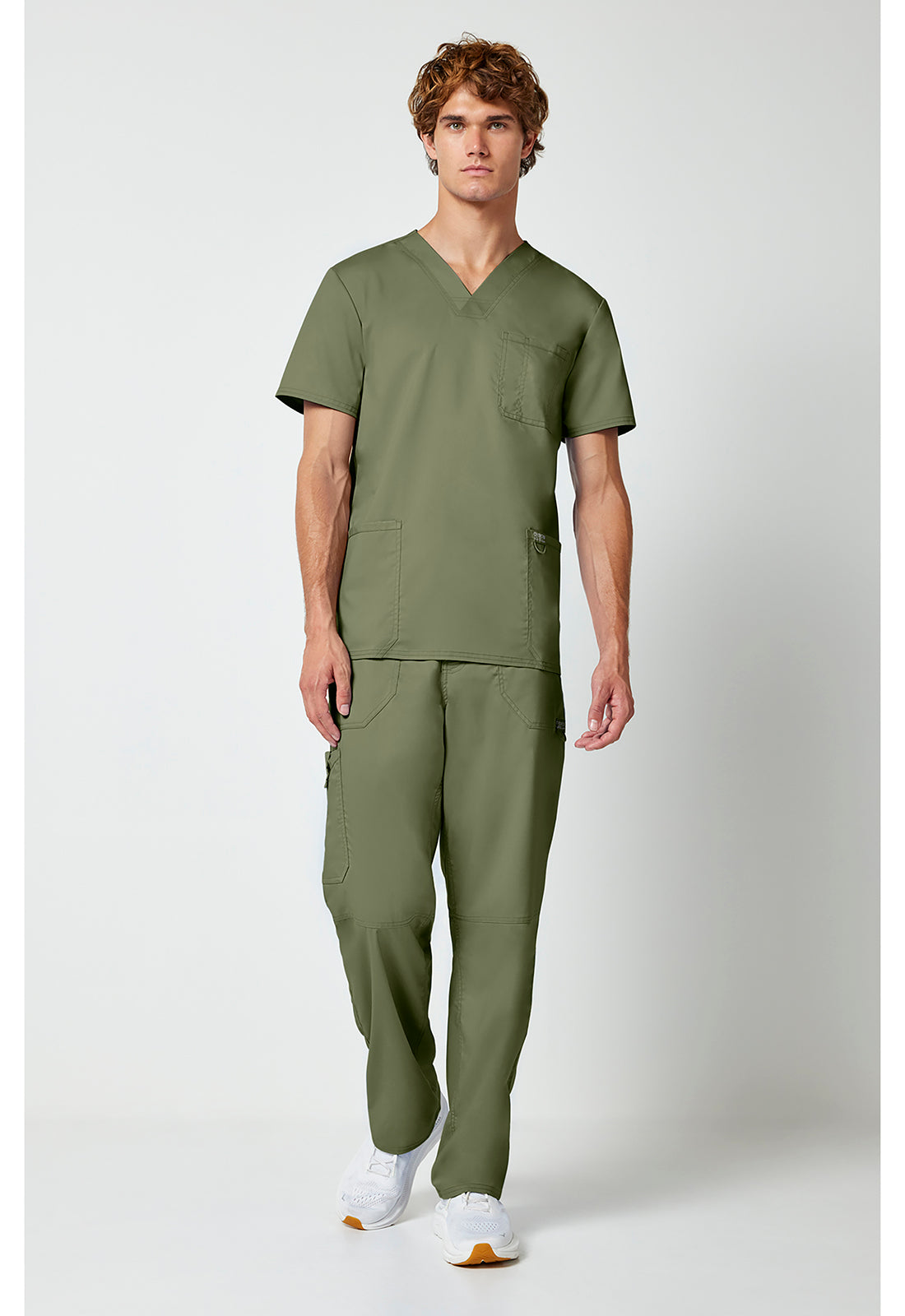 Cherokee Workwear Heren T-shirt met V-hals met moderne pasvorm en ID-lus WWE670