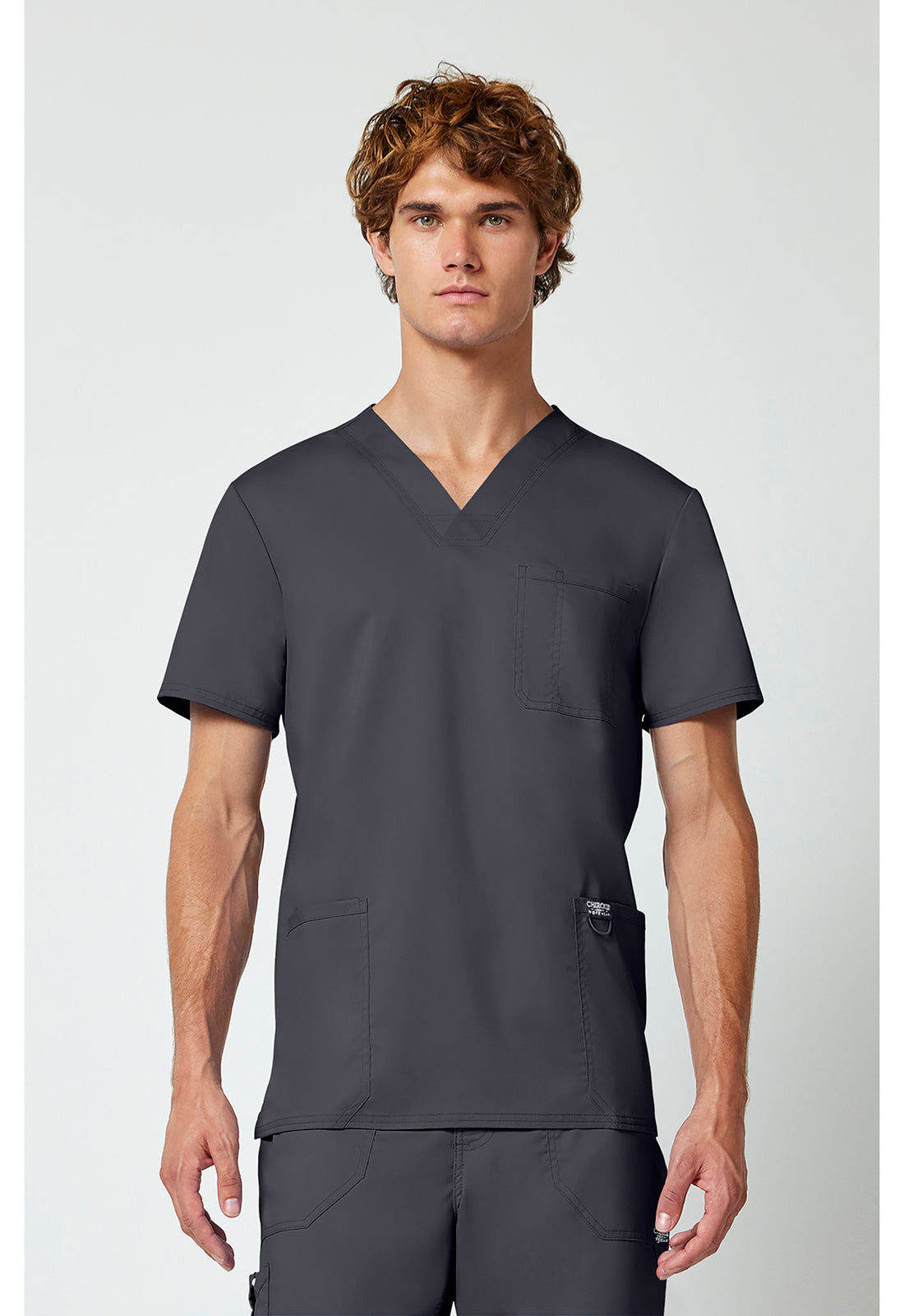 Cherokee Workwear Heren T-shirt met V-hals met moderne pasvorm en ID-lus WWE670