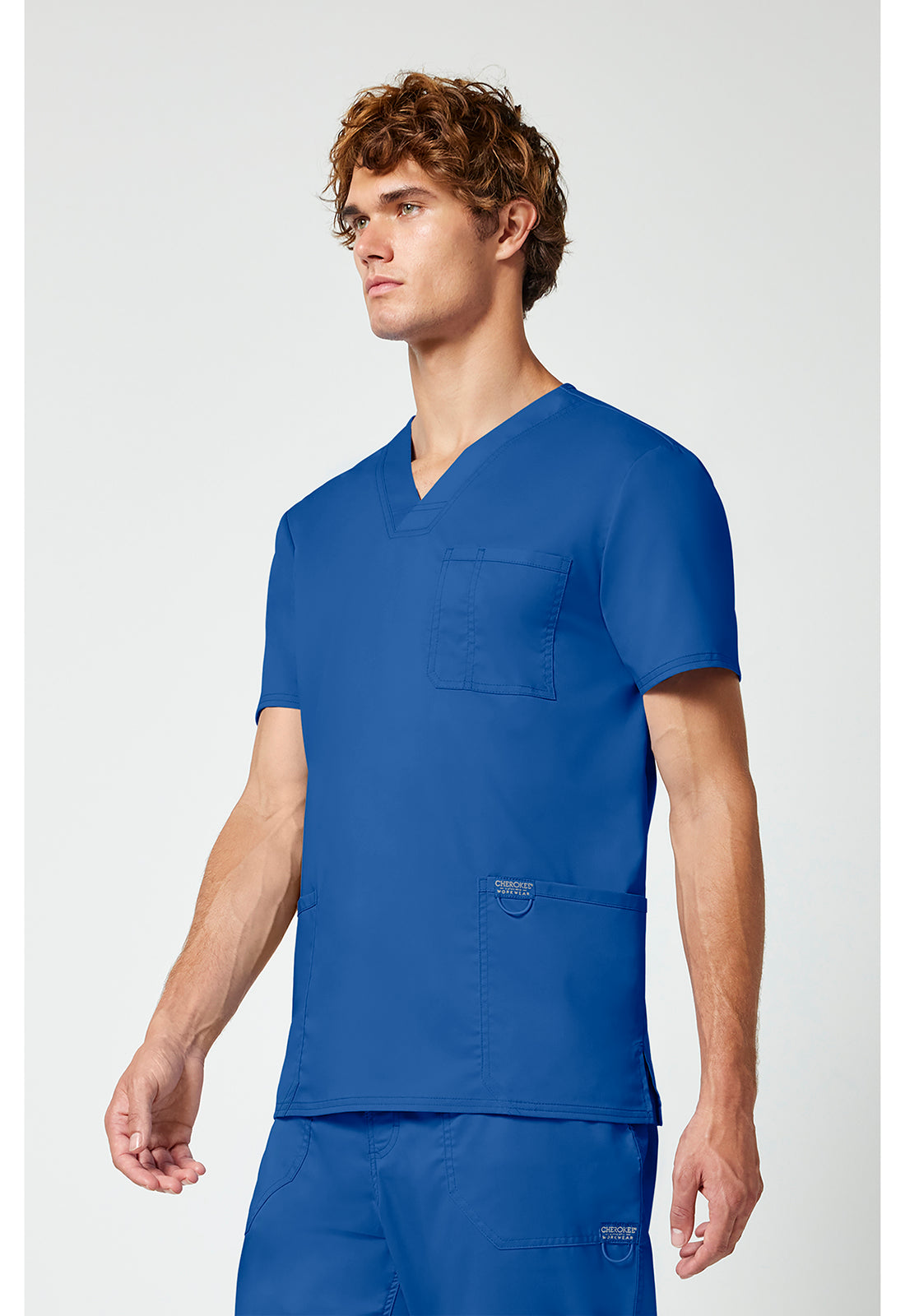 Cherokee Workwear Heren T-shirt met V-hals met moderne pasvorm en ID-lus WWE670