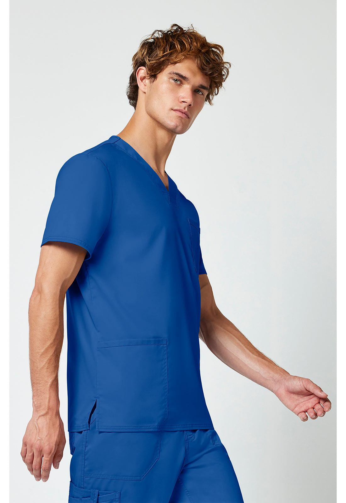 Cherokee Workwear Heren T-shirt met V-hals met moderne pasvorm en ID-lus WWE670