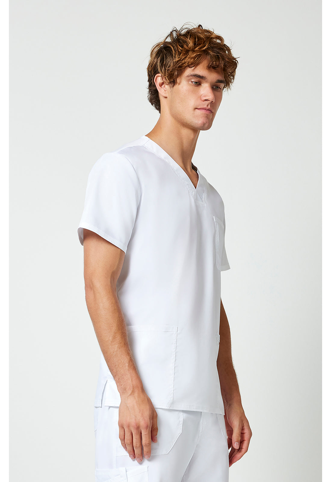 Cherokee Workwear Heren T-shirt met V-hals met moderne pasvorm en ID-lus WWE670
