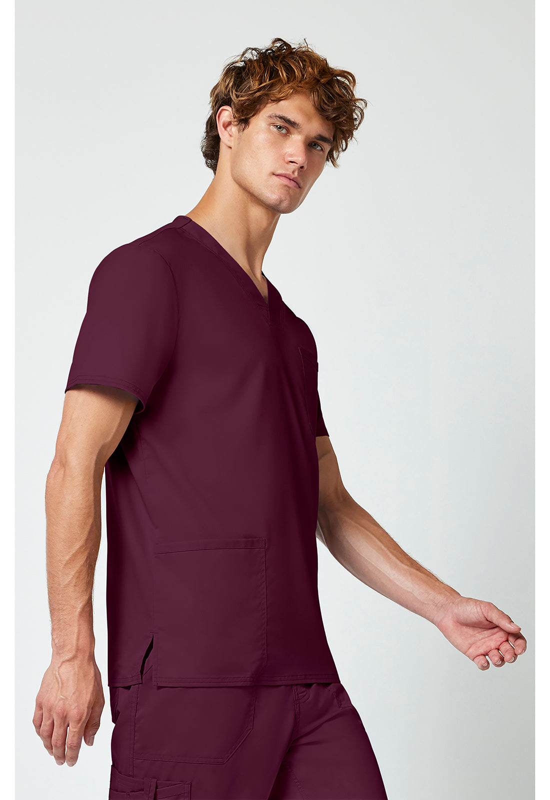 Cherokee Workwear Heren T-shirt met V-hals met moderne pasvorm en ID-lus WWE670