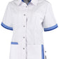 Ladies care jacket Kristel white with color accents in 3 colors