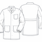 Heren jas Paul wit in 7/8 lengte - Zorgkleding.nl