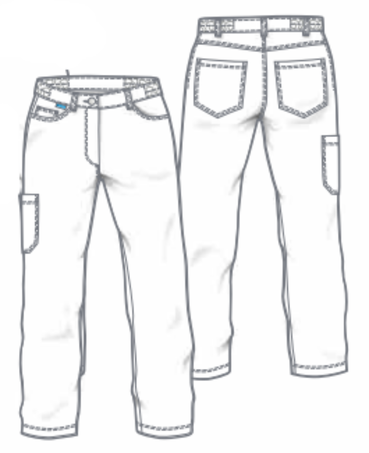 Broek Thea navy - Zorgkleding.nl