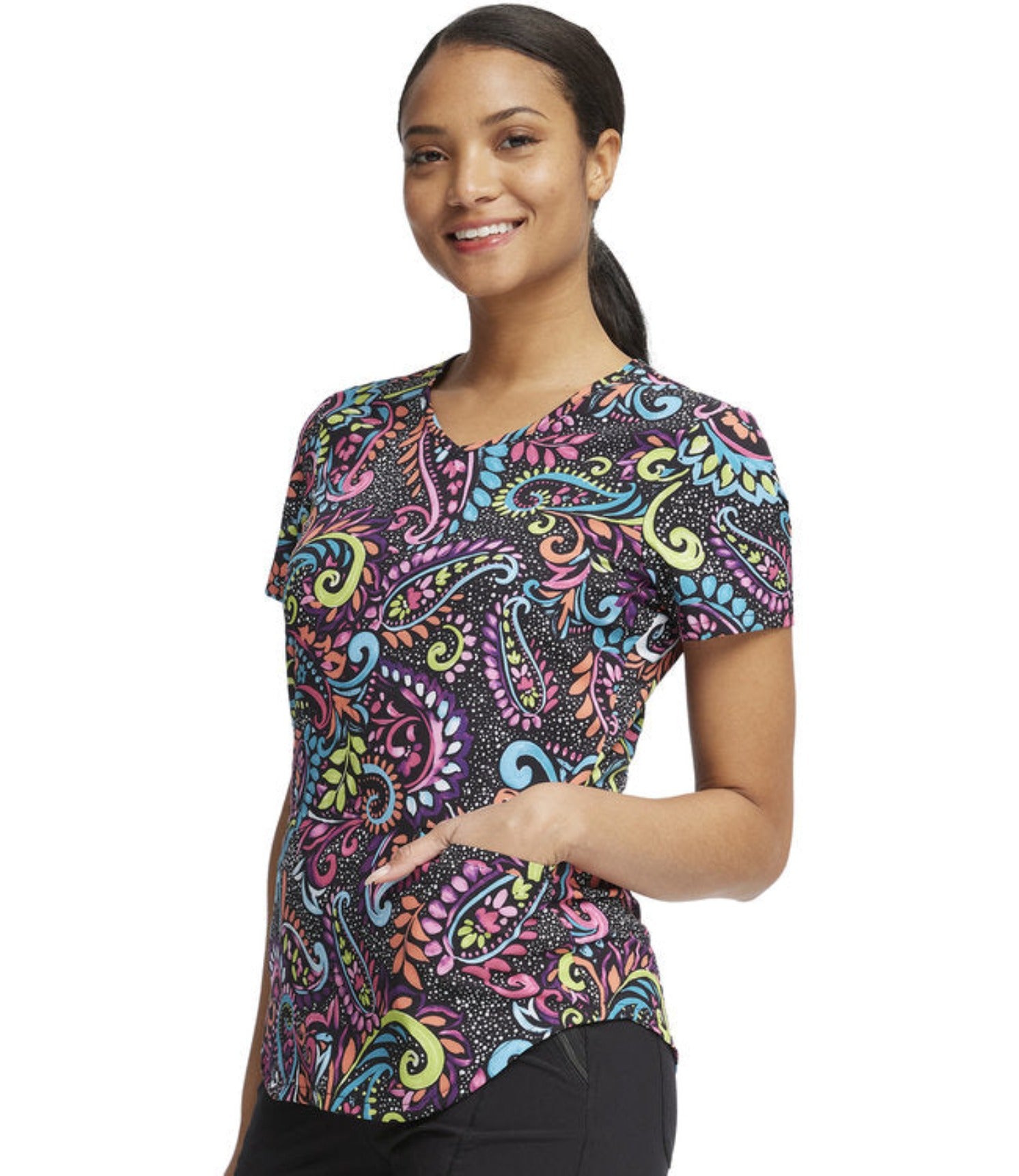 Tuniek Cherokee CK637 Painted Paisley - Zorgkleding.nl